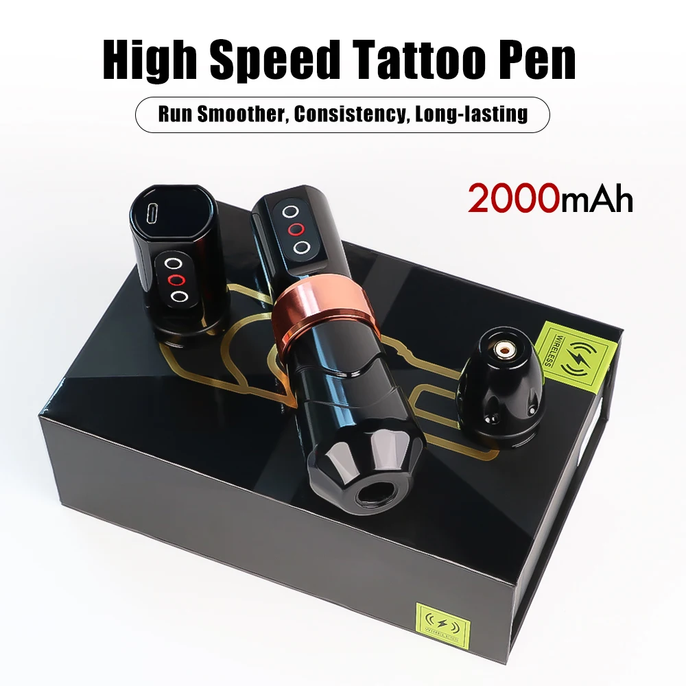 

Горячая беспроводная тату-машинка, полный комплект, роторная ручка, ЖК-дисплей с 2 шт., 2000 мАч, источники питания для боди-артов