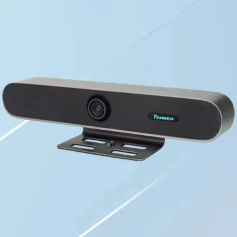 All In One Wireless Video Bar Tenveo 4K UHD Conference Room Webcam With AI Auto Framing, Presenter & Speaker Tracking