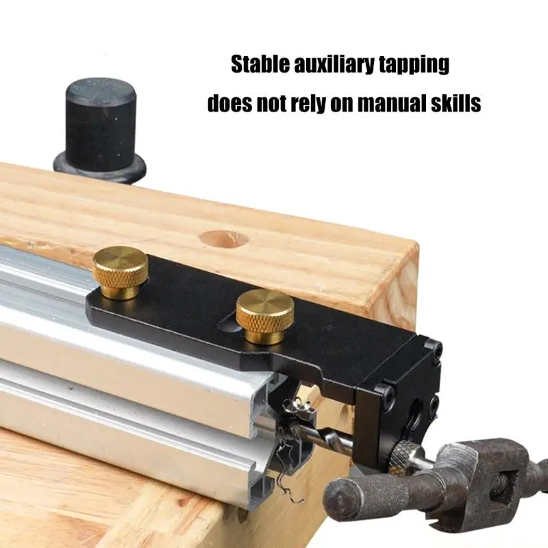 

A2BE Ergonomic Tapped Aid Guide Jig for 20/30/40 Aluminum Profile Internal Thread Drilling Assistant Auxiliary Tool Locator