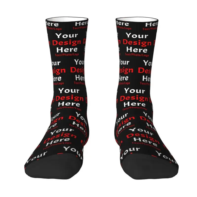 Funny Personalized Custom Your Design Here Socks Men Women Warm 3D Print Your Customized Image Name Text Basketball Sports Socks