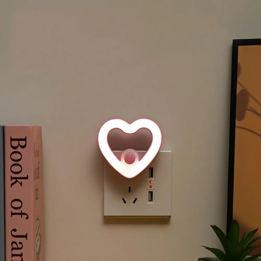 

Подключаемый ночник Love, мягкий свет, 3-ступенчатый регулируемый милый прикроватный светильник, защита глаз, энергосберегающий мини-настенный светильник, декор комнаты