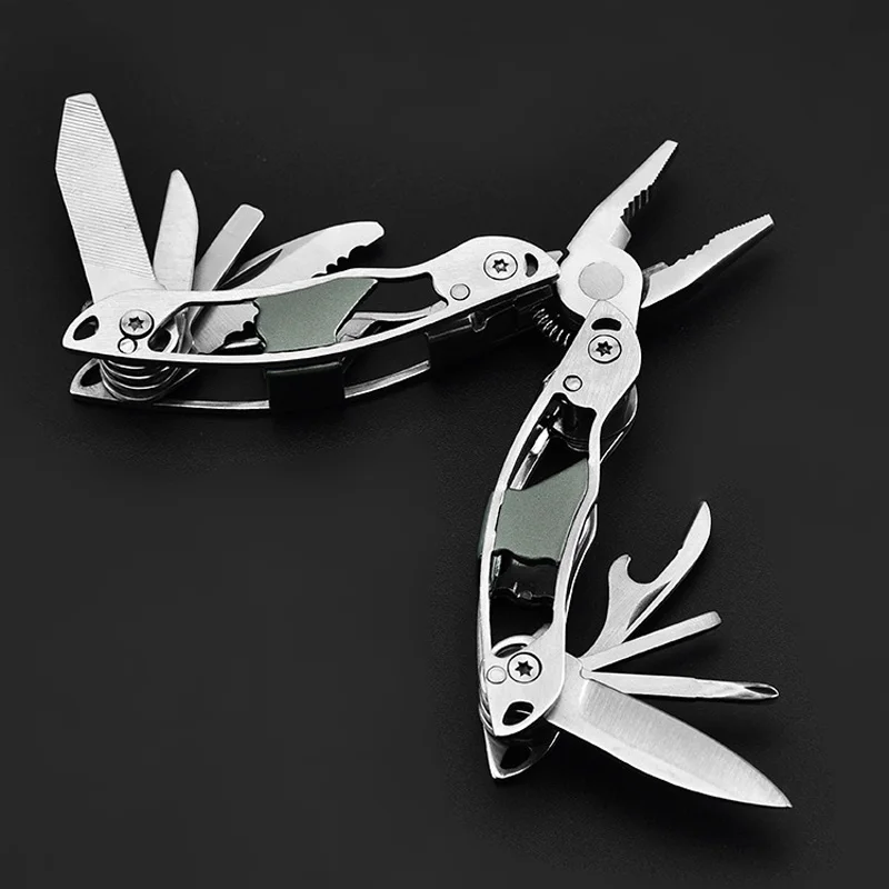 Multifunction Stainless Steel Multi-tool Pocket Knife Pliers Folding Pliers Mini Portable Folding Pliers Folding Blade Knife