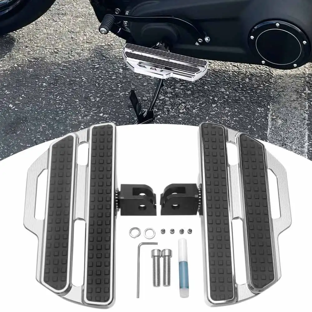 

Motorcycle Part Driver Front Footrest Footboard 1 Pair Chrome Fit For Harley Softail Low Rider S FXLRS 2020 2021 2022 2023 2024