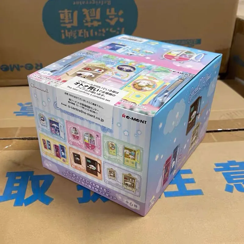 정품 리멘트 산리오 시나모롤 시크릿 클로젯 시리즈 블라인드 박스 장난감 미니어처 장면 모델 미니 귀여운 시뮬레이션 장난감 어린이 선물