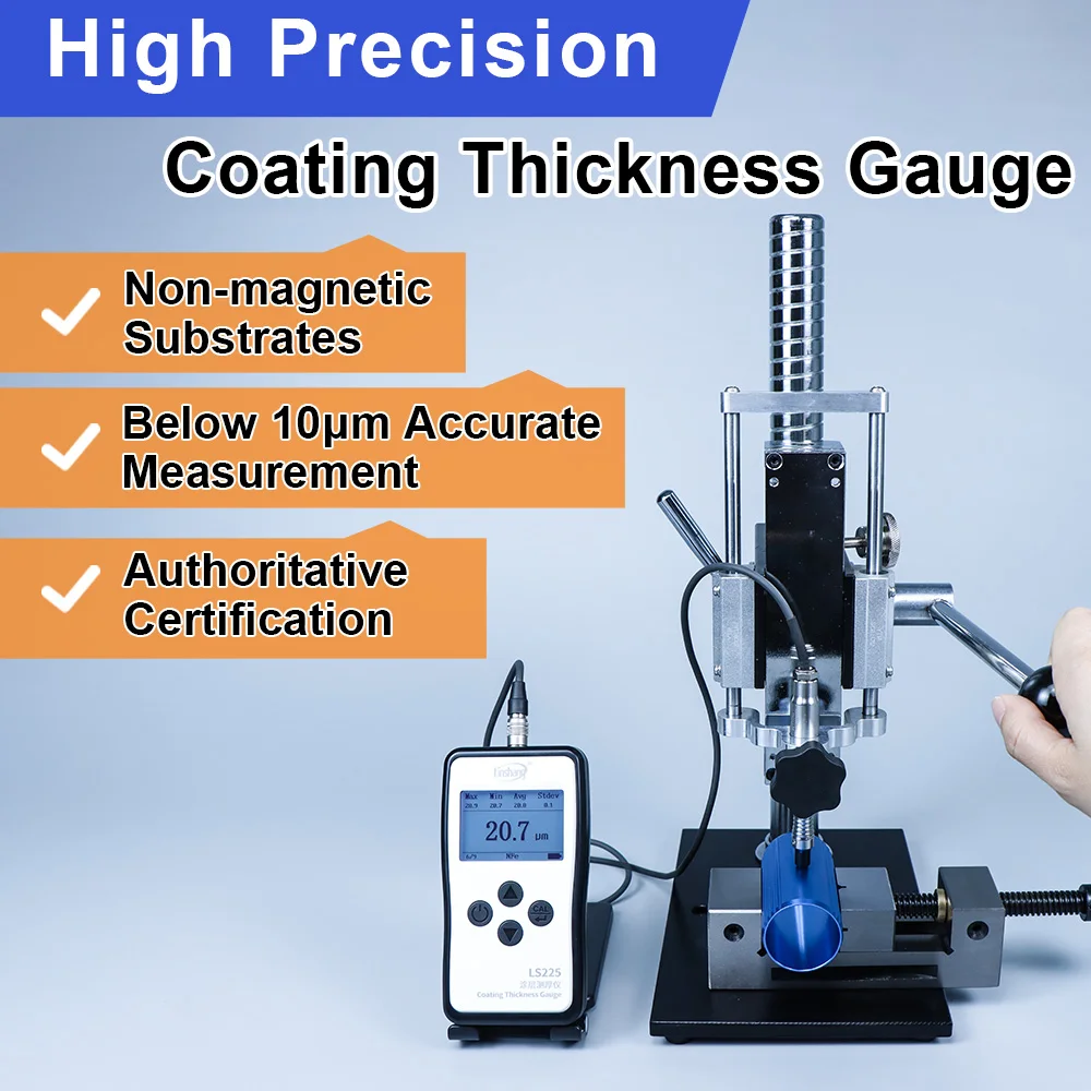 

RTS LS225 F500 Fe Magnetic High Precision Portable Coating Thickness Gauge Zinc Metal Galvanized Coating Thickness Meter