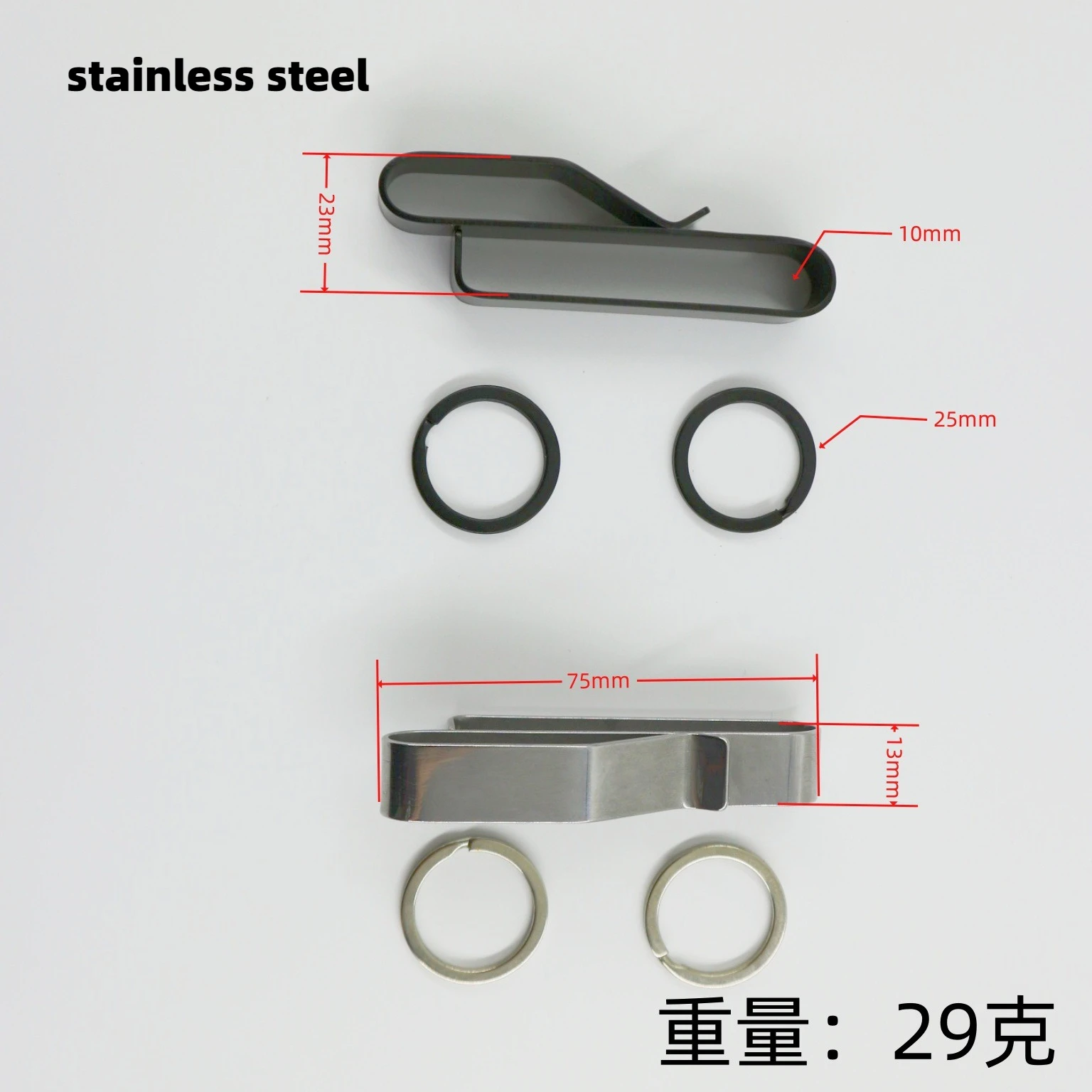 stainless steel Carabiner Keychain Waist Belt Clip Anti-lost Buckle Outdoor Hiking Camping Equipment Carabiner Key Chain