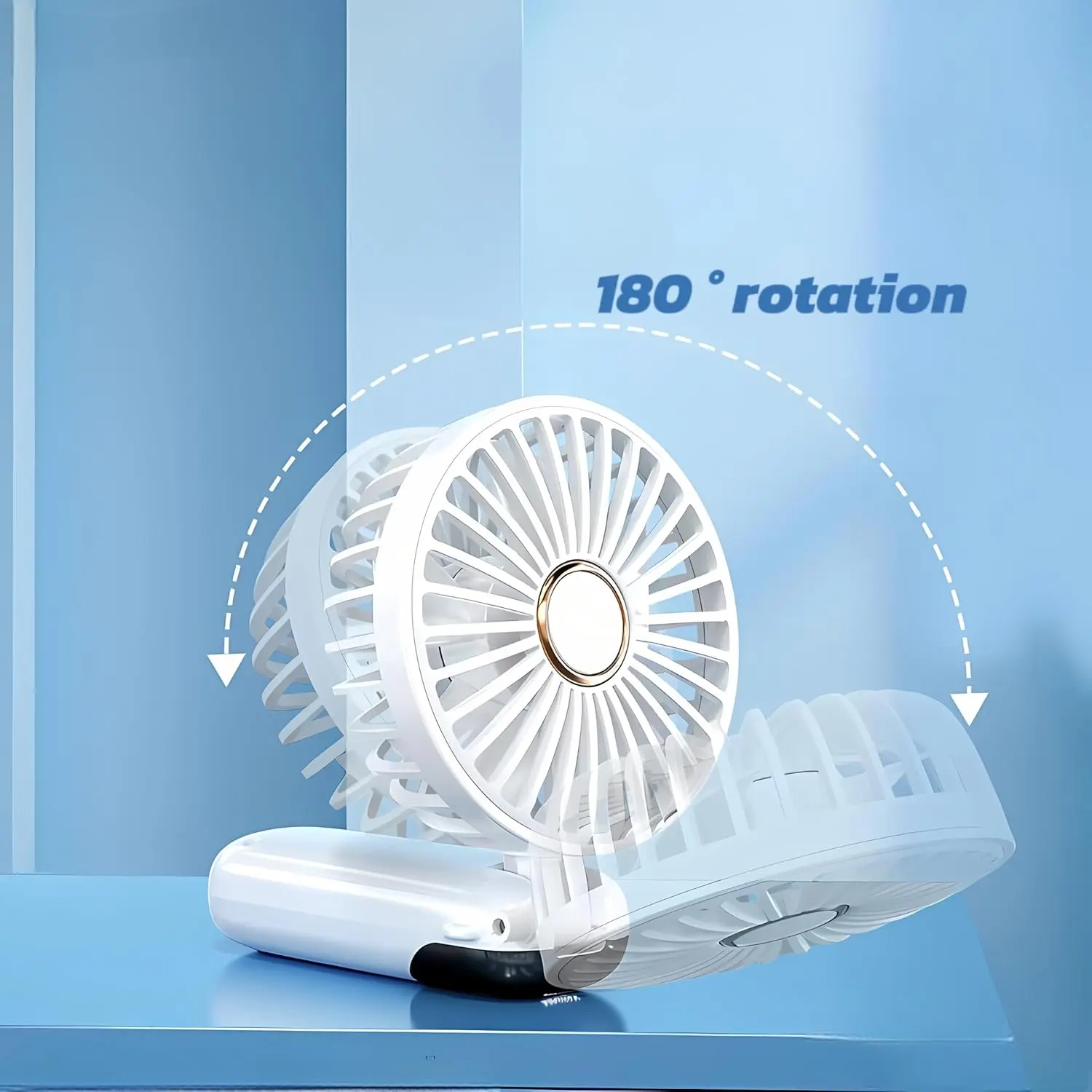 Ручной мини-вентилятор 2 в 1, аккумулятор USB, 20000 мАч, персональные вентиляторы, охлаждающий USB-перезаряжаемый карман, 5 скоростей, складной для использования в помещении