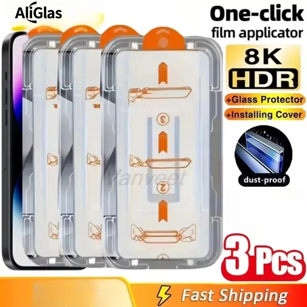 

1-3PCS Dust Free Easy Installation Screen Protector For Xiaomi Poco X6 X7 Pro F7 Pro M7 X5 X4 F5 M6 M2 M3 M4 Oleophobic Coating