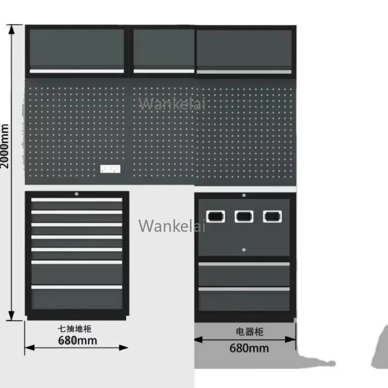 

High Quality Professional Mechanic Tool Box Cart Tool Cabinet 6 Drawers Metal Tool Storage Trolley Cabinet