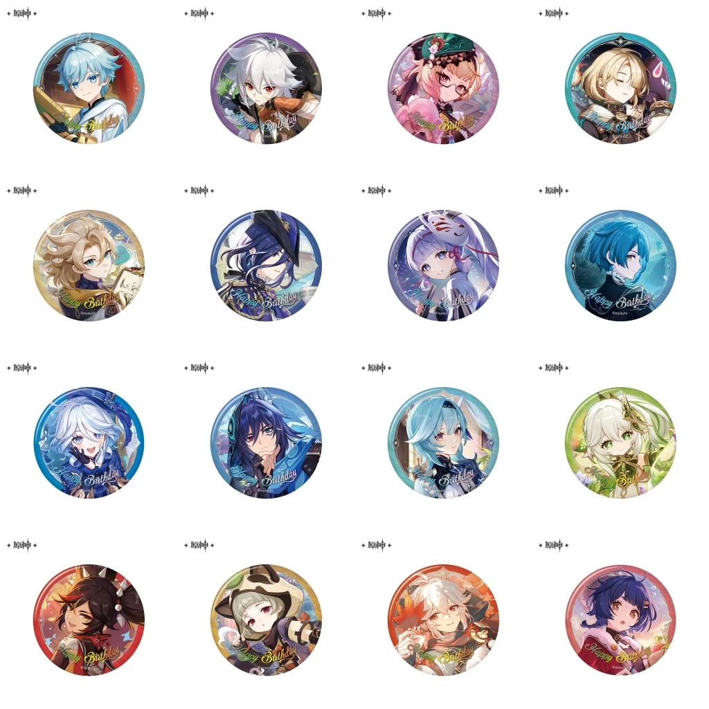 Pin de solapa de 58 mm de Genshin Impact: Día del Destino 2025, Clorinde, Emilie, Furina, para cosplay, insignia de disfraz, broche de hojalata SPTE ﻿   Prop
