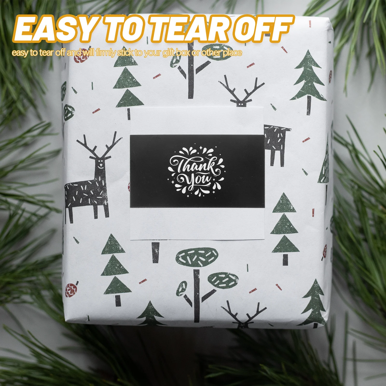 

100Pcs Label Sticker Decorative Seal Sticker Thank You Design Adhesive Stickers for Envelope Closure DIY Handmade Booking and