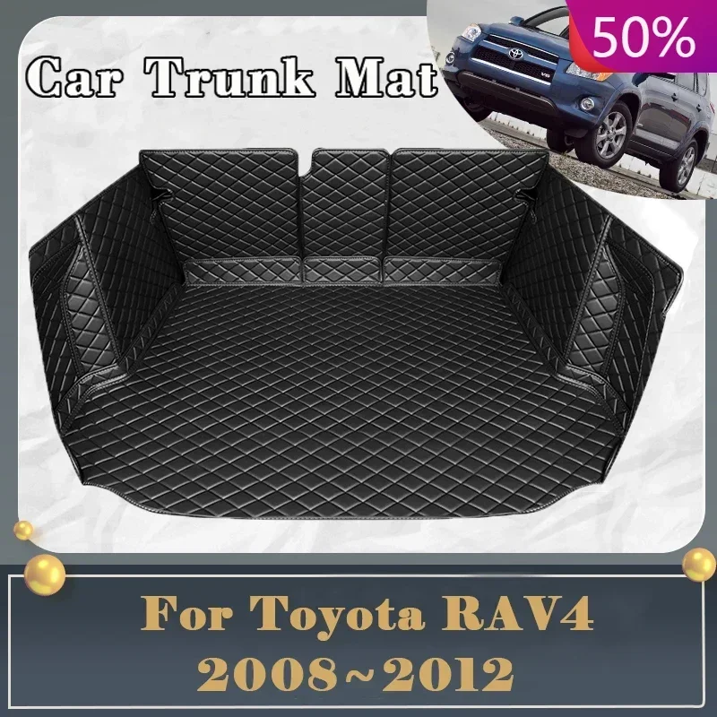 Car Trunk Mat For Toyota RAV4 Vanguard XA30 2008~2012 Dirt-resistant Fully Surrounded Trunk Mat Rear Cargo Tray Car Accessories