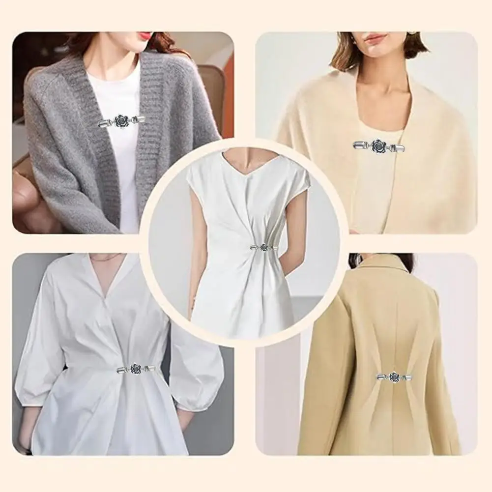 Jacket Clips Lightweight Sweater Clips for Cardigans Jackets Rust-resistant Alloy Belt Cincher Accessories Retro Shawl Shirt