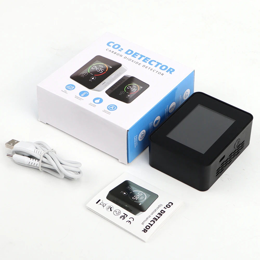 LCD Digital Air Quality Tester CO2 Detector Carbon Dioxide Detector Temperature Humidity Gas Monitor for Greenhouse Warehouse view 6