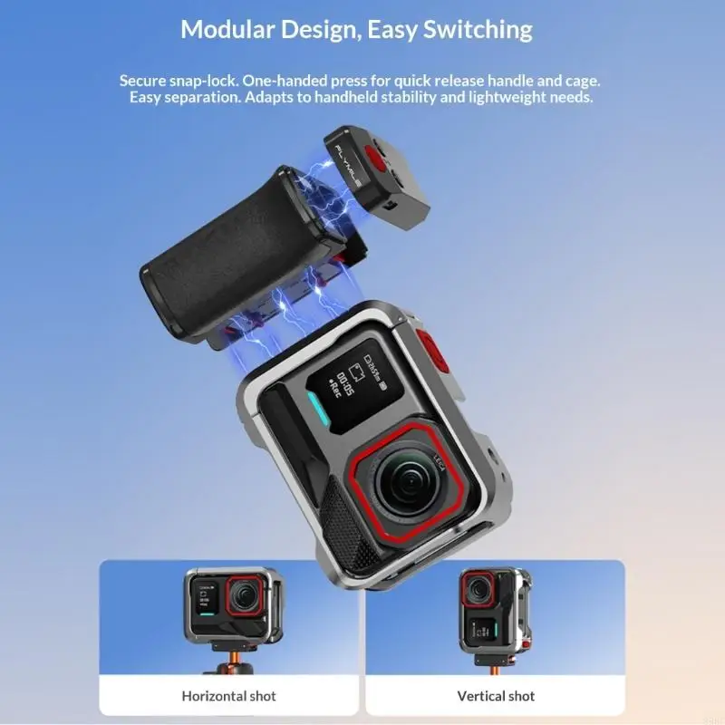 Aluminum Alloy Quick Release Handle for Pro2/ Cameras Bluetooth-compatible Connectivity Ergonomic Design 896C