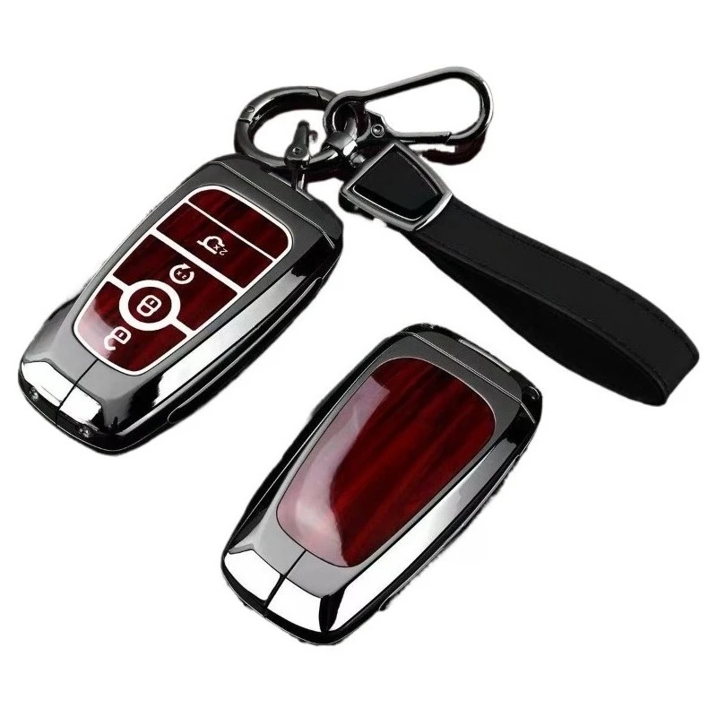 Zinc Alloy Car Key Case Cover Shell Fob Holder for Ford Mondeo Edge L Explorer Escape EVOS Mustang Mach-E F-150 2026 Accessories view 3
