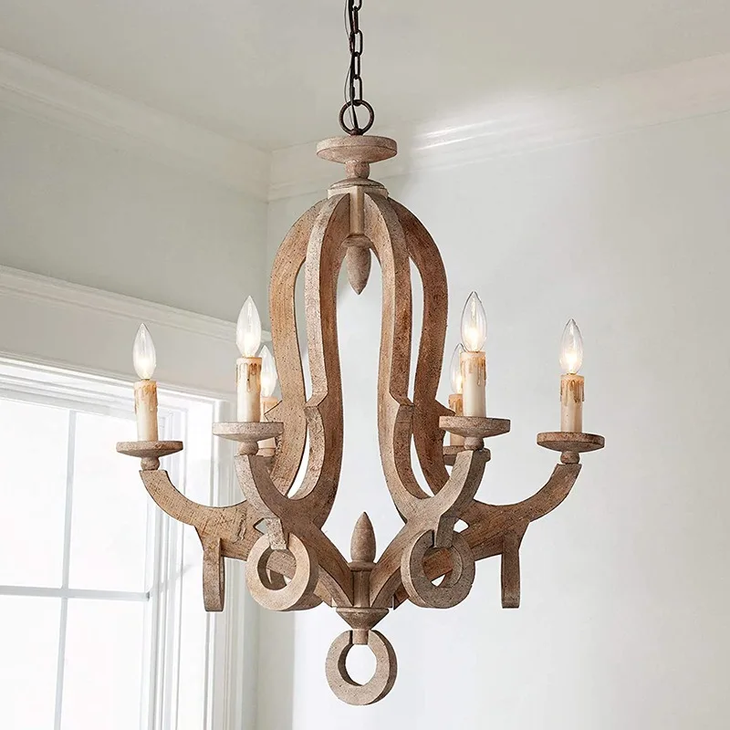 Rural solid wood chandeliers, villa chandeliers
