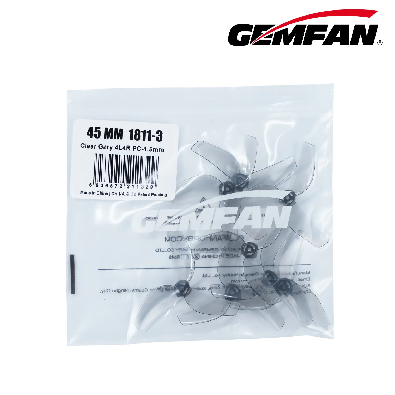 Gemfan 1811 3-Blatt-Propeller (4CW+4CCW) 45mm für Meteor75 Pro FPV Whoop – Detail 9