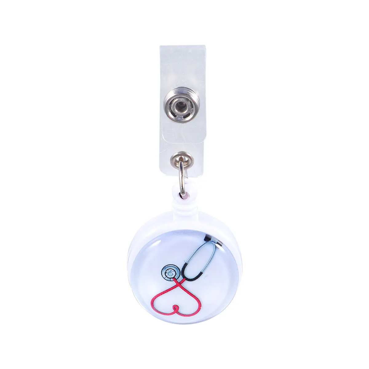 

2Pcs Easy Pull Badge Holders ABS Retractable for Nurses Doctors Students Exhibition Id Clips Badge Reel Accessories