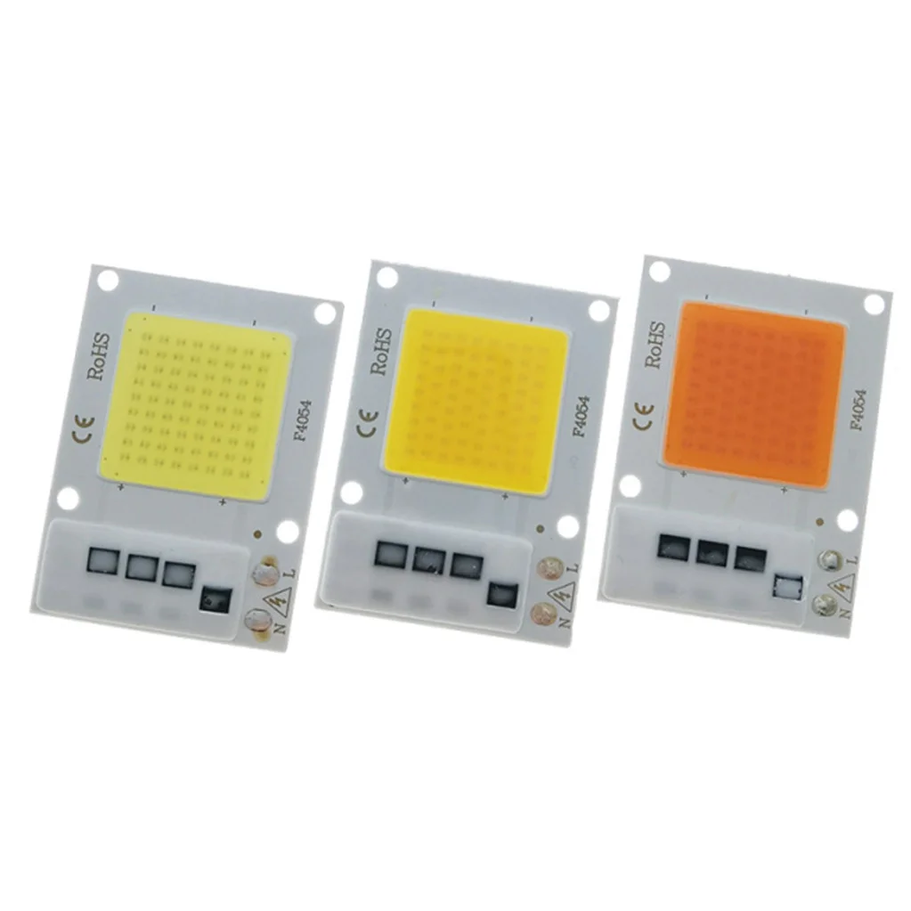 Chip LED COB de 110V, 220V, 10W, 20W, 30W, IC inteligente sin controlador, cuentas de lámpara LED para reflector, foco de iluminación artesanal,