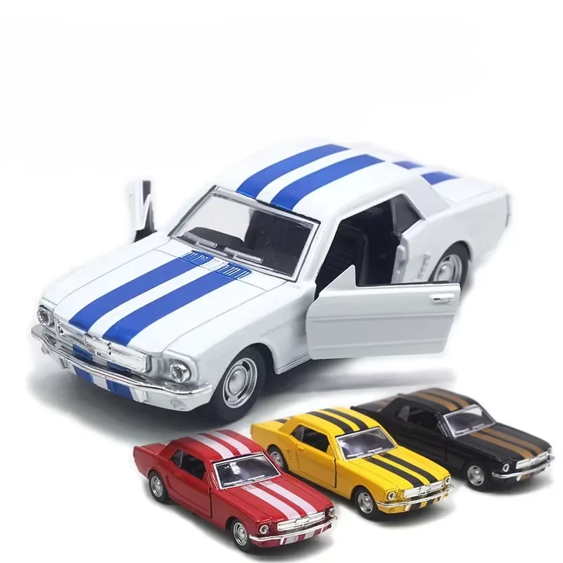 1:32 Ford Mustang vintage car ﻿Model Car Alloy Diecast Metal Pull Back Cars Toy Simulation Educational  For Kids Gifts