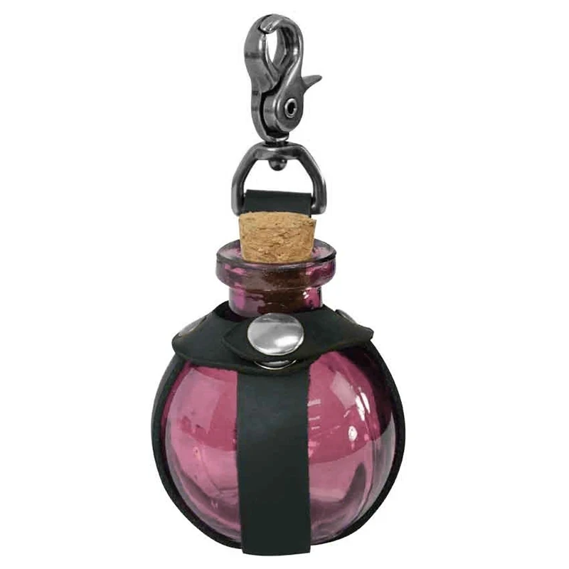 Medieval Witch Wizard Dark Magic Cork Potion Bottle With PU Leather Holder Renaissance Costume Accessory Lovely Flask Holster