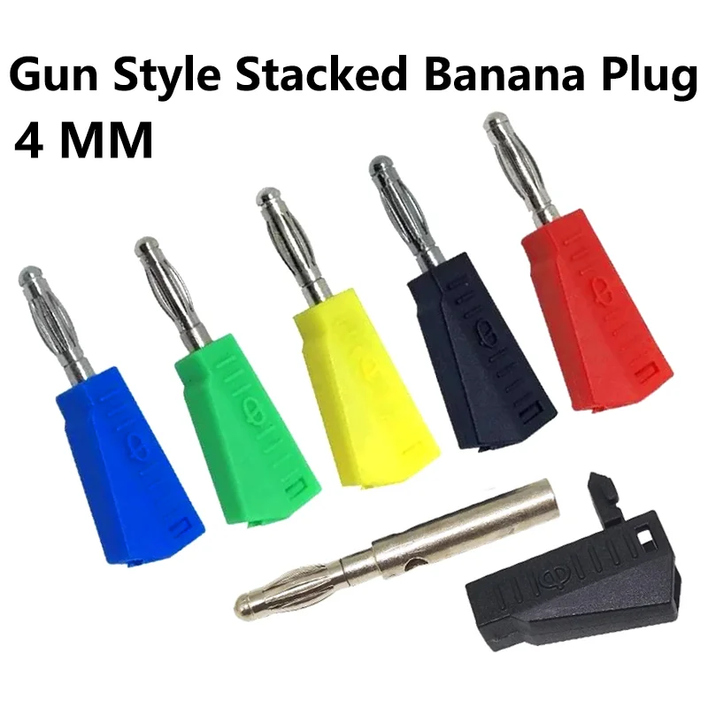 

40PCS 4mm Stackable Banana Plug Electrical Joint Can Continue To Plug Welding DIY Tools Gun Type Connector