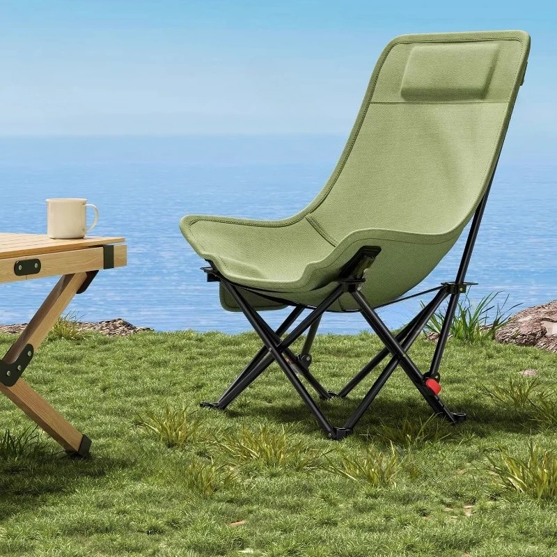 

Lightweight Angle Adjustable Camping Chair Folding Recliner Camping Chair High Backrest Silla De Campamento Camping Furniture