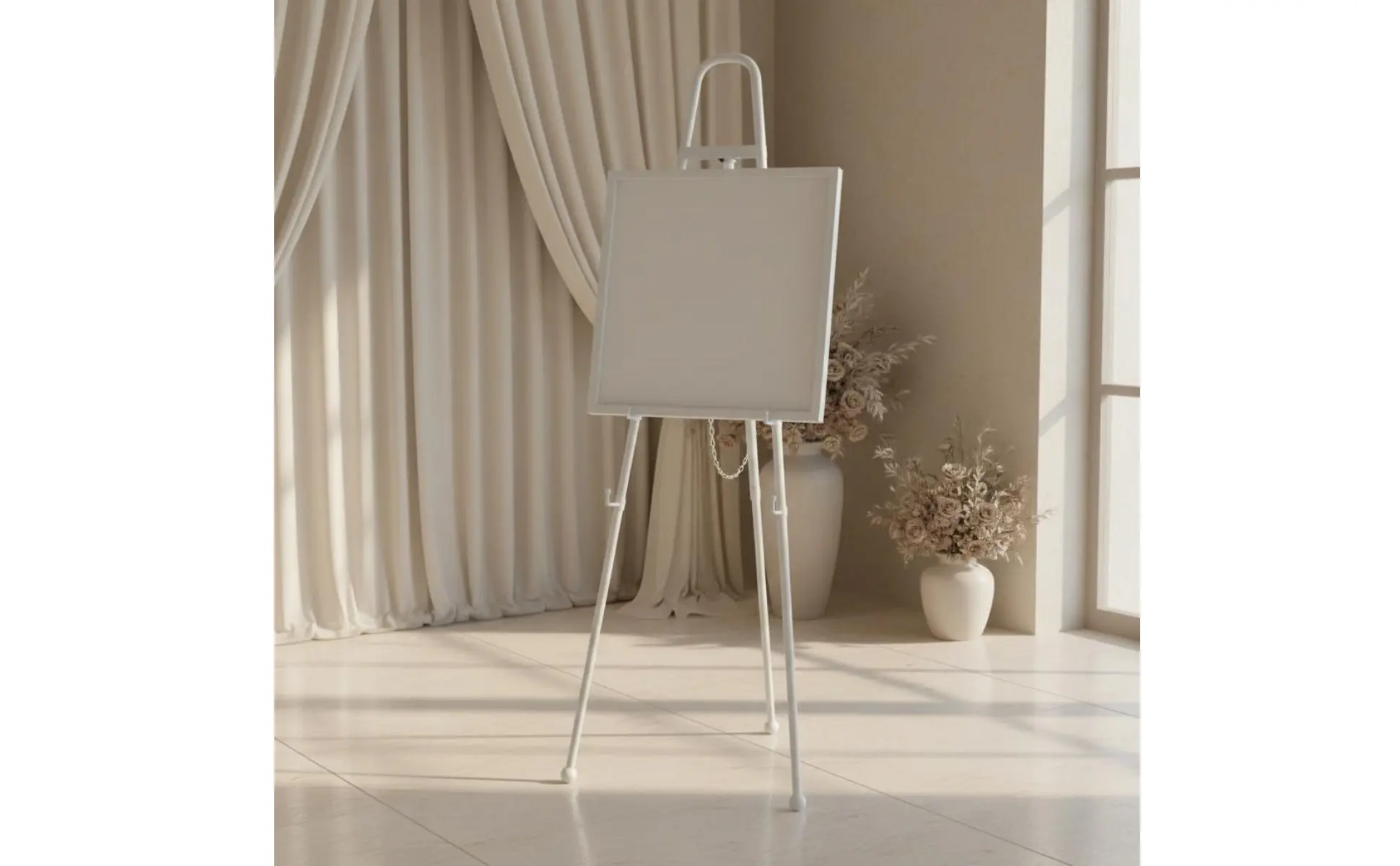 Floor Standing Art Stand Sturdy Metal Art Stand Metal Tripod Easel Quick Set-Up Portable Display Easel Non-Slip Feet for Artists
