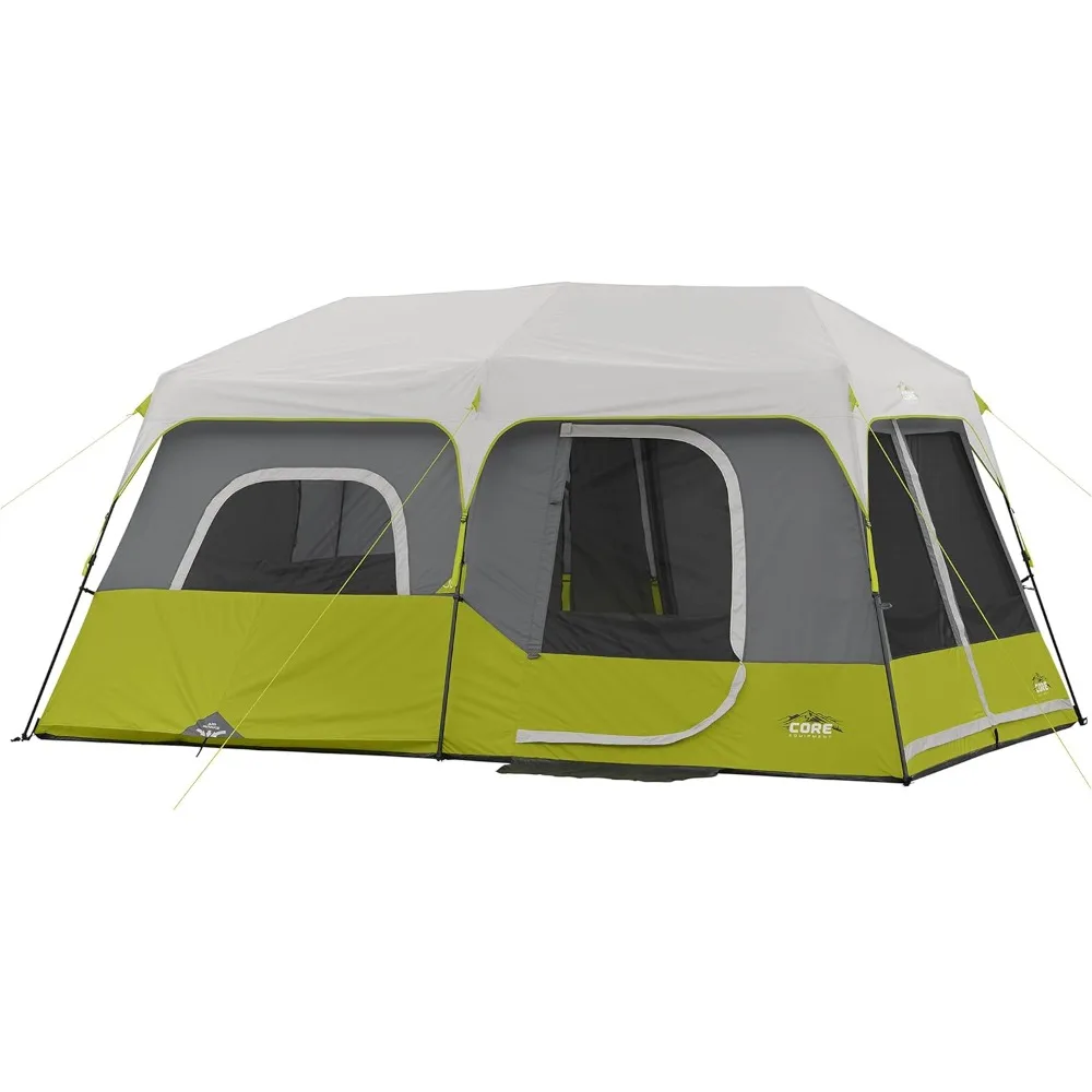 

9 Person Instant Cabin Tent - 14' x 9', Green 100% Polyester