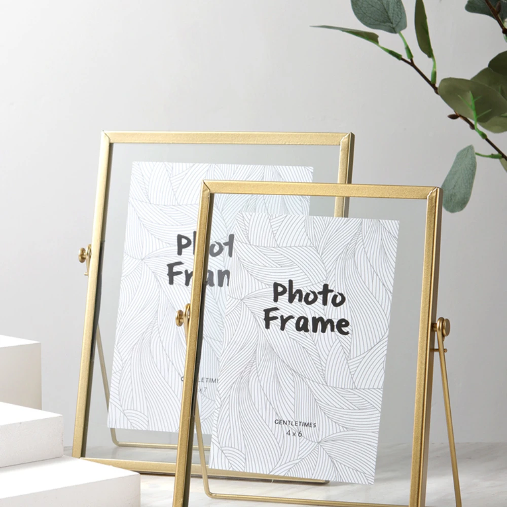 Photo Frame Nordic Ins Creative Photo Wash Made Photo Frame Metal Glass Picture Frame 4 6 7 Inch Album Decoration