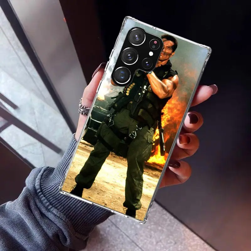 أرنولد شوارزنيجر المنهي قضية الهاتف لسامسونج غالاكسي S23 S24 S25 الترا S22 + S21 زائد S20 FE غطاء S10 S25U سيليكون P