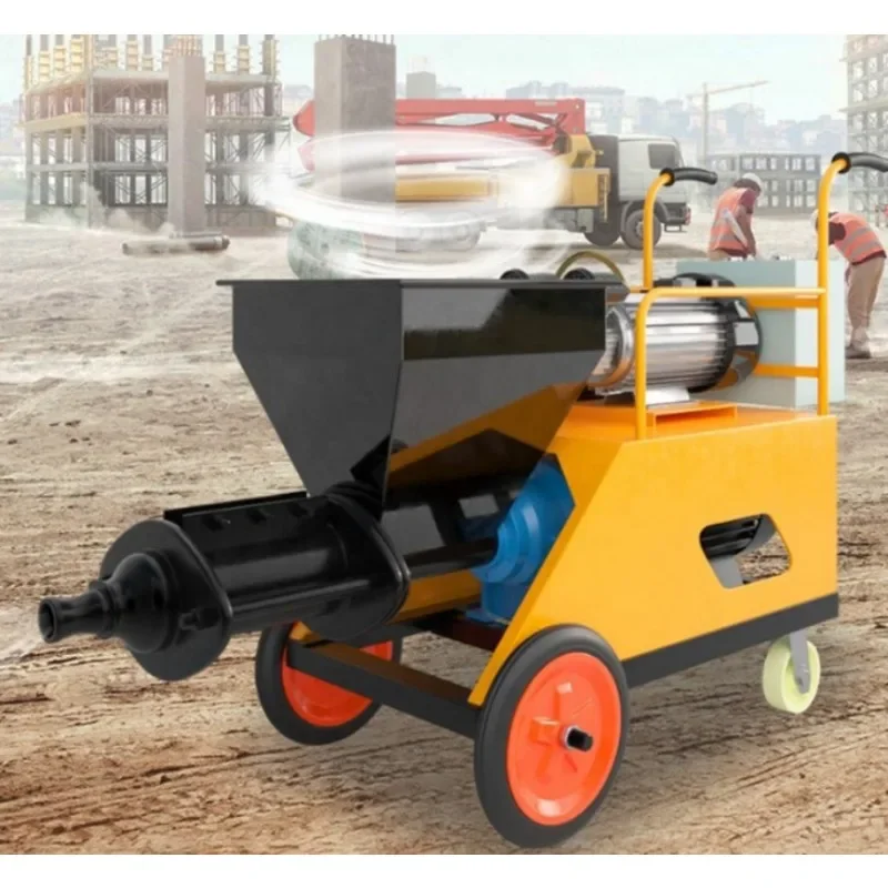 Automatic Mobile Cement Mortar Pump Small Plastering Machine