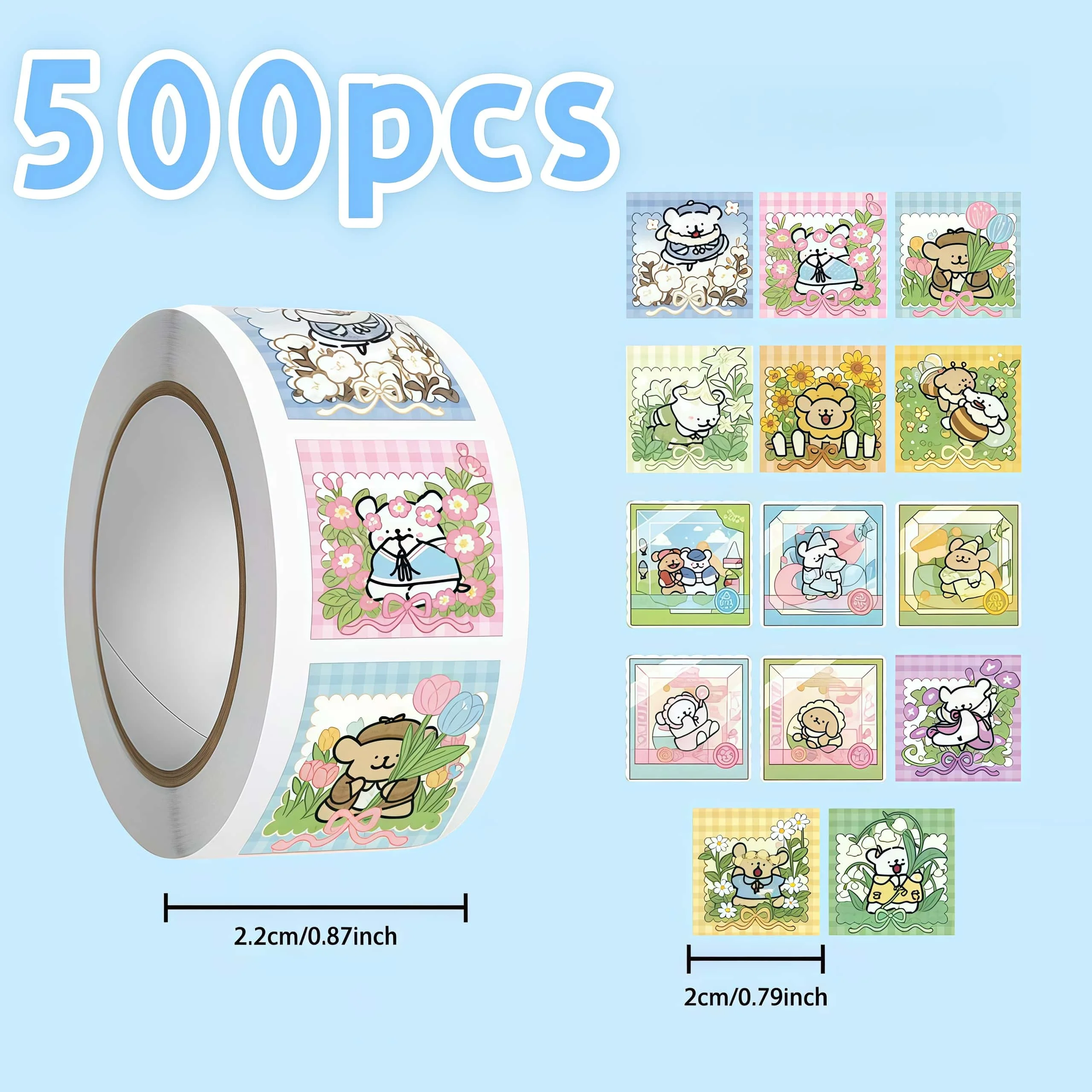 

500 шт., рулон наклеек в стиле милой мальтийской собаки, наклейки с милым узором для декора, сделай сам и подарков