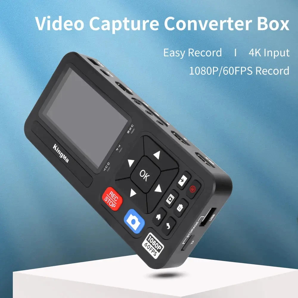 KingMa HD DVD Video Capture Converter Box HDMI-compatible for TV Movie Video Conference Course Teaching MP4 Video Recording