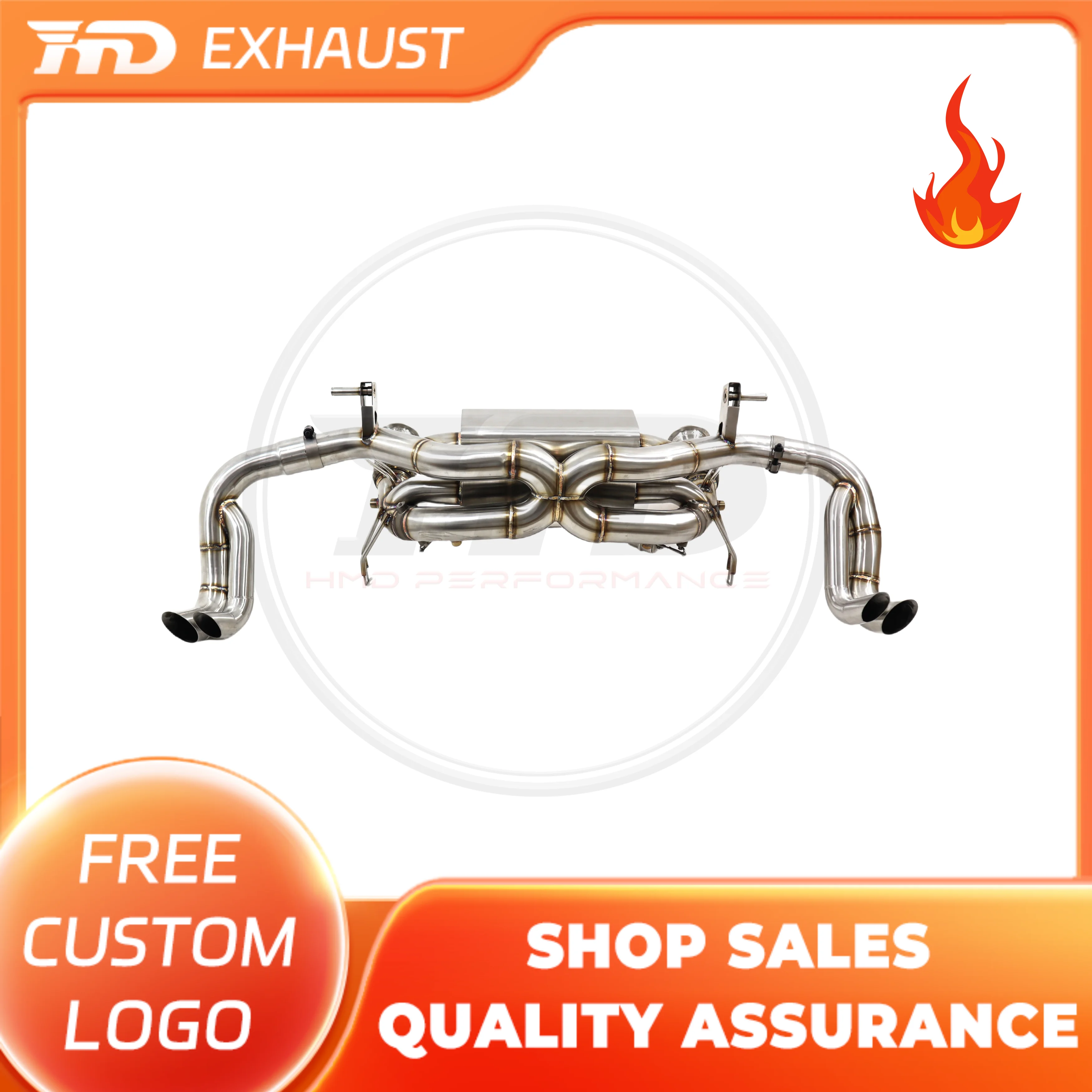 

HMD Hot sale Stainless Steel Exhaust System Performance Catback For Audi R8 V10 5.2L 2022+ Automobile Accessories