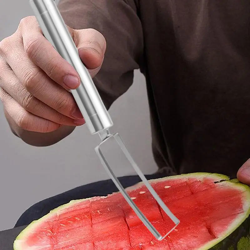 Fatiador de melancia em aço inoxidável, cortador de melancia, moinho de vento, utensílios de cozinha de qualidade alimentar, ferramentas de corte de frutas, melancia portátil