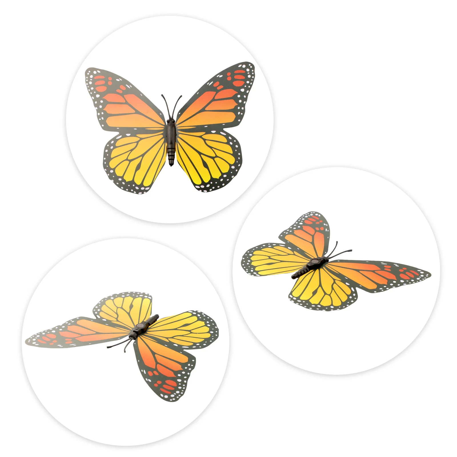 24 Pieces Monarch Butterfly Decorations For Home, Craft, Party And Room Butterfly Design Decal Art Stickers Room Home Decor