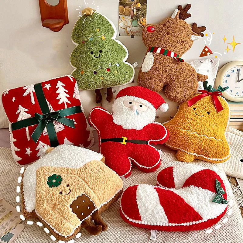 

Cute Santa Claus Cushion Living Room Sofa Cushion Christmas Gift Dormitory Bed Cushion Decoration