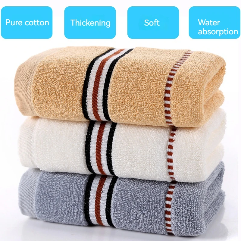 1pcs home wash face with thickened pure cotton towel towel absorbent soft hair free adult gym sports sauna beach hotel home trav