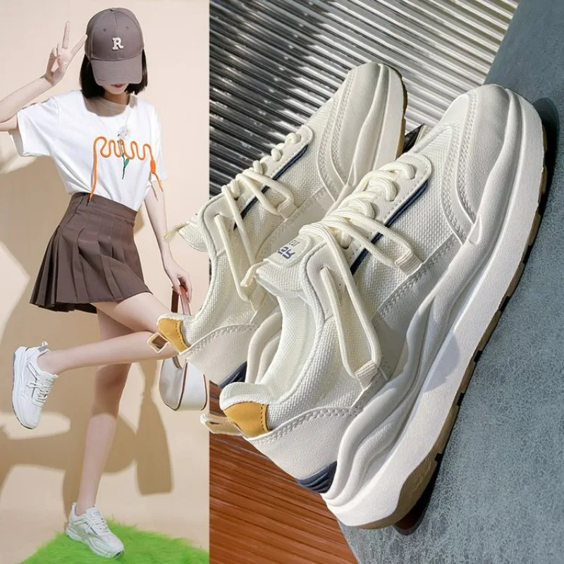 sneakers women trends 2024 Casual  Summer Comfortable Breathable Platform Shoes Fashion Women Lace-up mesh Shoe zapatillas mujer