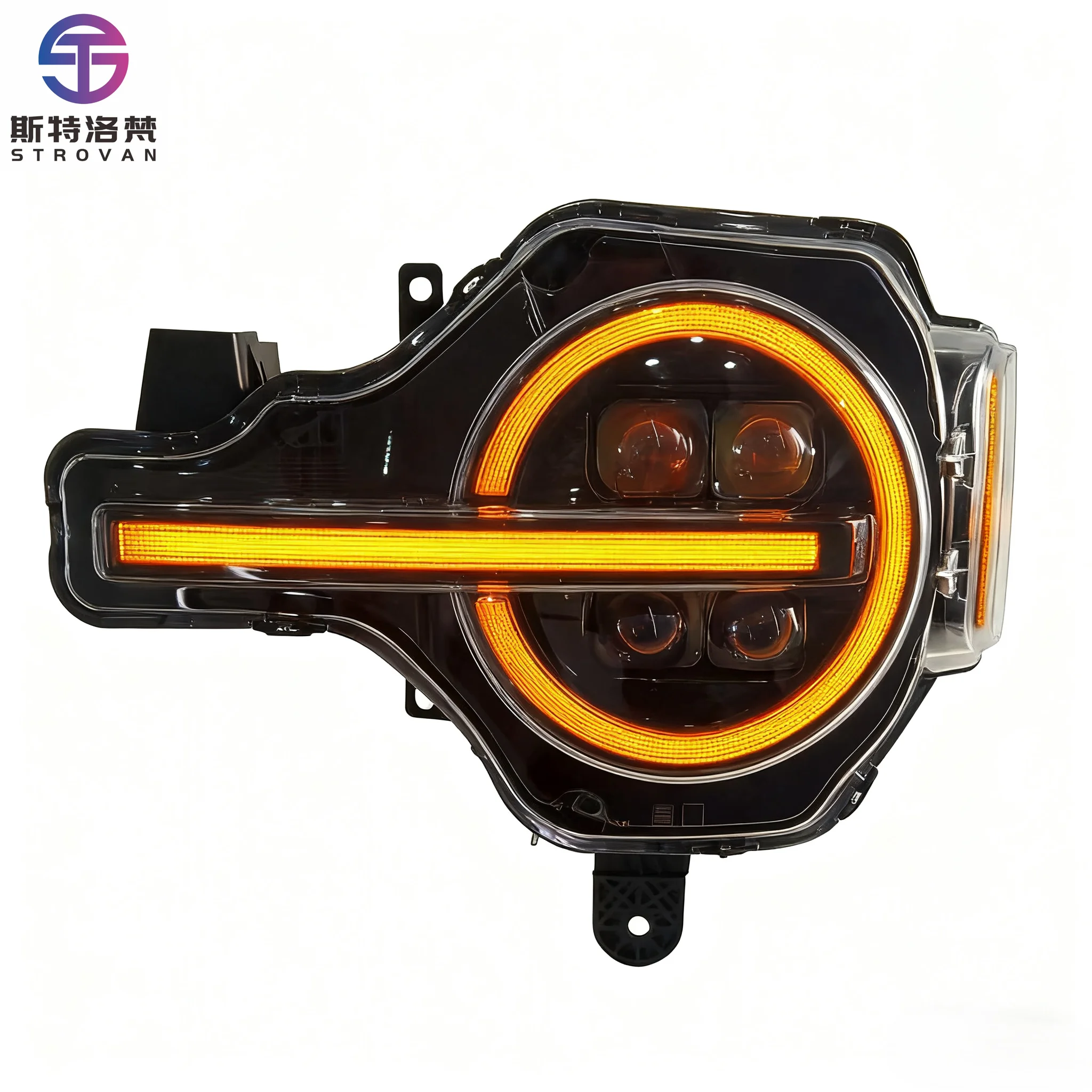 

Deren High qualityCar FrontLamps LED Auto Headlights Assembly for Fords for Bronco LED Headlight No Grid Style Top-notch Quality