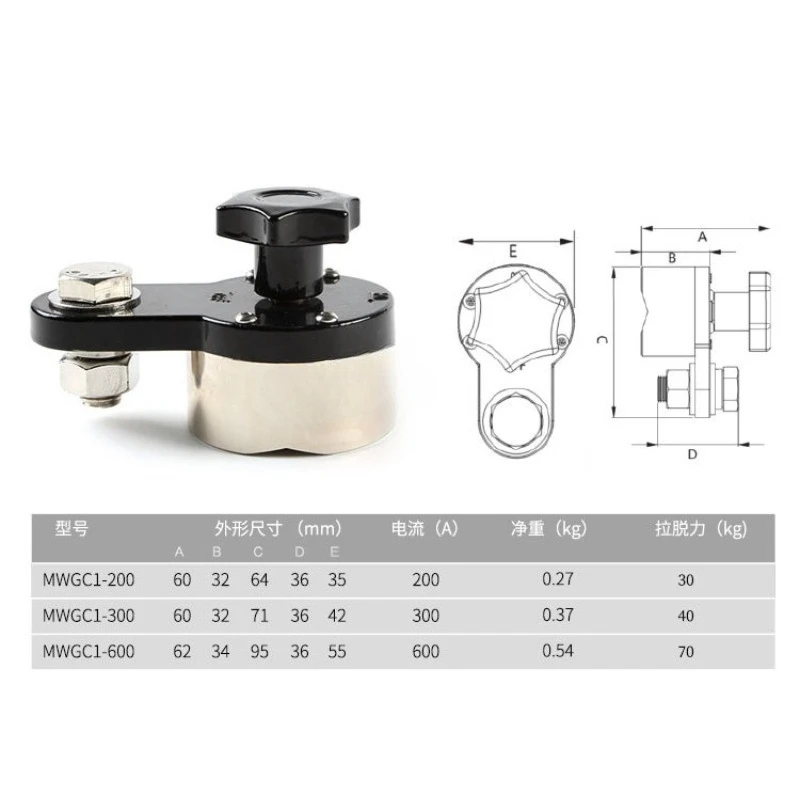 Magnetic Welding Grounding Device, Magnetic Fixing, Connector Clip Connection Switch