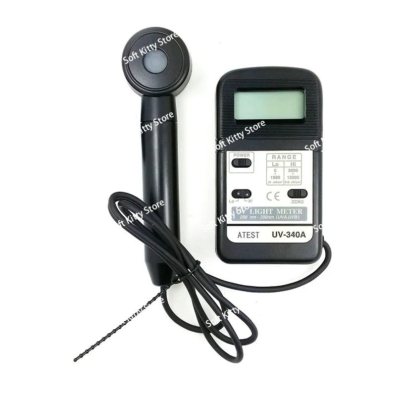 Измеритель УФ-излучения 340-365 нм, цифровой УФ-радиометр для измерения интенсивности Blacklight UVC, портативный ультрафиолетовый детектор