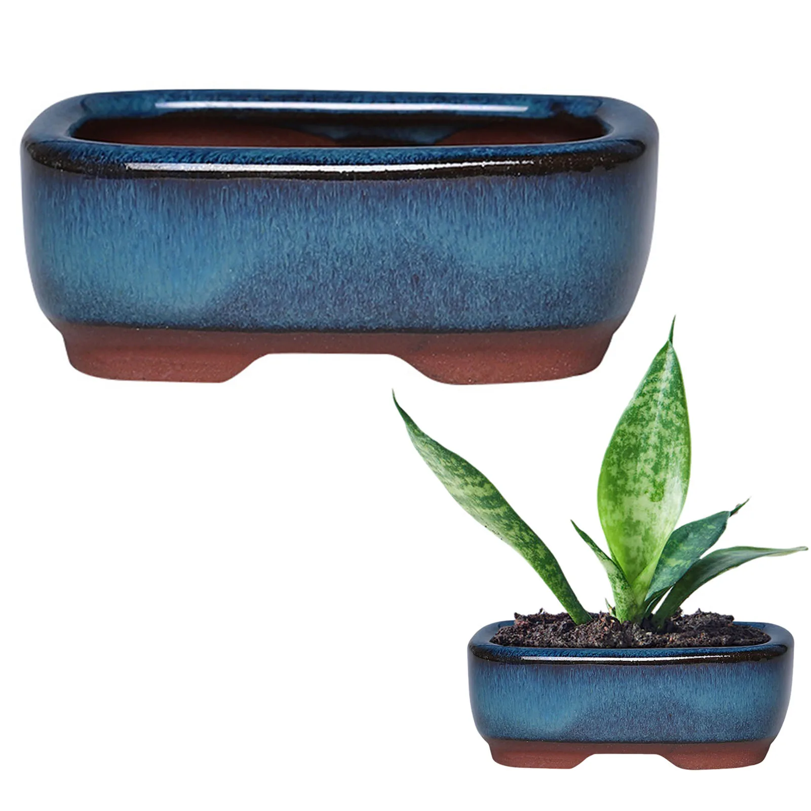 Ceramic Flower Pot with Drain Hole and Vent Design