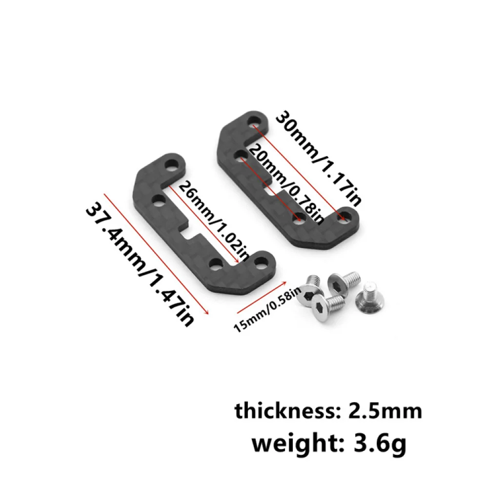 TT-02 Carbon Bumper Support Sway Bar Mounts for Tamiya 54814 (OP1814)