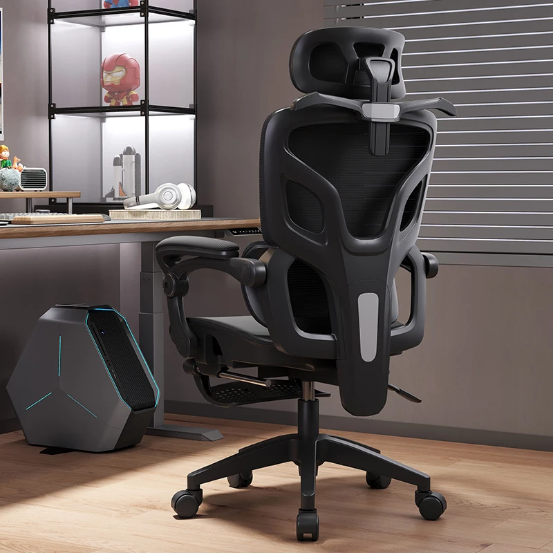 High-quality ultra-large rotating lumbar support ergonomic black reclining computer chair
