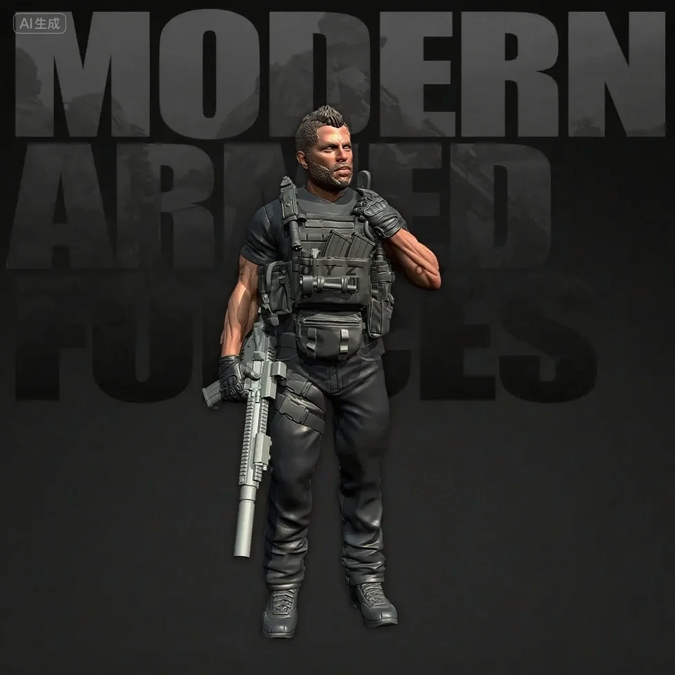 

The height of man 25mm 38mm 50mm Resin soldier self-assembly and coloring（3D Printing ） TD-7487/3D