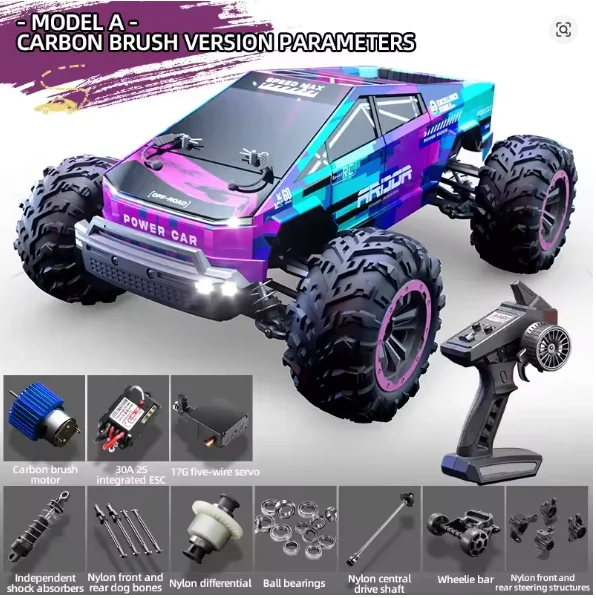 

C8821 RC Car 4WD Off-road 2.4G Remote Control Vehicle Brushed/Brushless High-speed Climbing Crawler Model Toys for Children