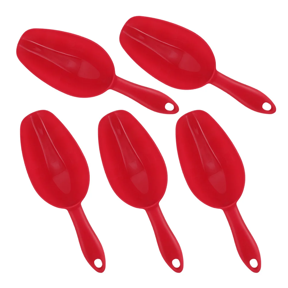 

5pcs Grain Scoop Multifunctional Plastic Kitchen Utility Tool For Food Serving Candy Sugar Ice Cube Coffee Protein Popcorn Snack